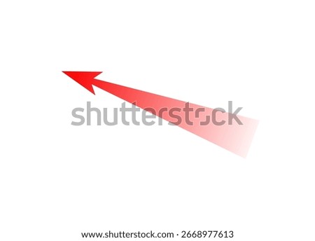 A striking red arrow with a bold, aggressive design captures attention and implies action and attack.