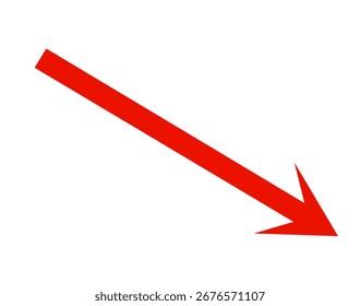 Striking red arrow pointing down right, against a dark backdrop