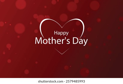 A striking red backdrop adorned with a lovely design conveys warm wishes for Mother's Day