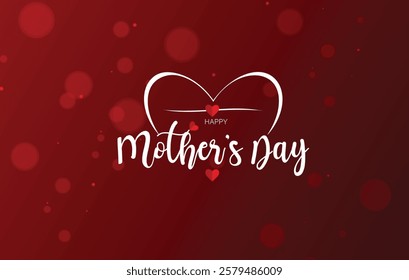 A striking red backdrop adorned with a lovely design conveys warm wishes for Mother's Day