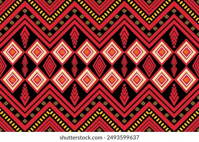 A striking red and black geometric pattern, perfect for creating bold apparel, accessories, and home decor items. This dynamic design is ideal for those who love statement-making projects.