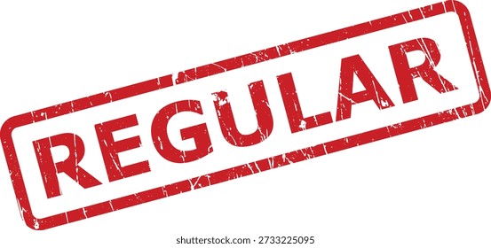 A striking red grunge style rubber stamp clearly showing the word 