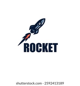 A striking rocket missile logo vector illustration, symbolizing power, precision, and speed. Perfect for defense, aerospace, or tech companies looking for a bold, dynamic, and modern logo design