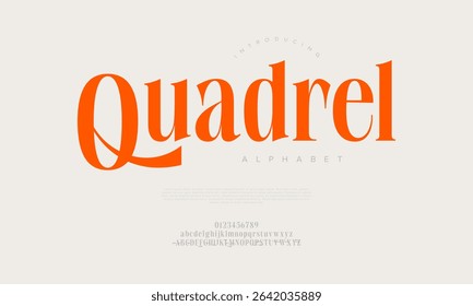 Striking serif font with sharp terminals and curved ligatures, ideal for branding, headlines, and packaging
