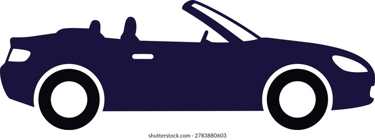A striking silhouette of a convertible car, capturing the essence of automotive design and the thrill of open-air driving.