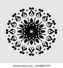 A striking silhouette design, likely featuring abstract shapes or a stylized figure. The bold, graphic style is enhanced by a vibrant color palette, perfect for modern design projects.