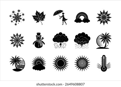 A striking silhouette design, likely featuring a weather-related scene or element, rendered in a distinctive silhouette style.