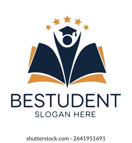 A striking silhouette logo design celebrating student achievement.