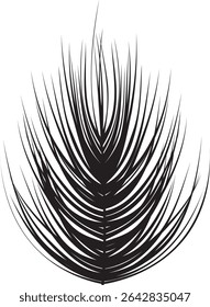 A striking silhouette of palm trees, rendered in a minimalist style. The design features clean lines and a strong graphic presence, perfect for various applications.
