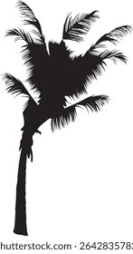 A striking silhouette of palm trees, rendered in a clean, minimalist style. The design features a bold, graphic representation of tropical vegetation, perfect for various applications.