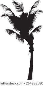 A striking silhouette of palm trees, rendered in a minimalist style. The design features a clean, bold silhouette, perfect for various applications.