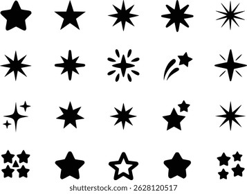 Striking Sparkle Shine Starburst Premium Icon Pack for Creative Projects