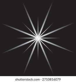 Un llamativo diseño de estallido estelar presenta líneas radiantes que emanan de un punto central, ubicado sobre un fondo oscuro. El patrón crea una sensación de profundidad e interés visual.