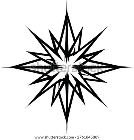 A striking starburst design featuring sharp, angular rays emanating from a central burst, creating a dynamic and eye-catching graphic element.