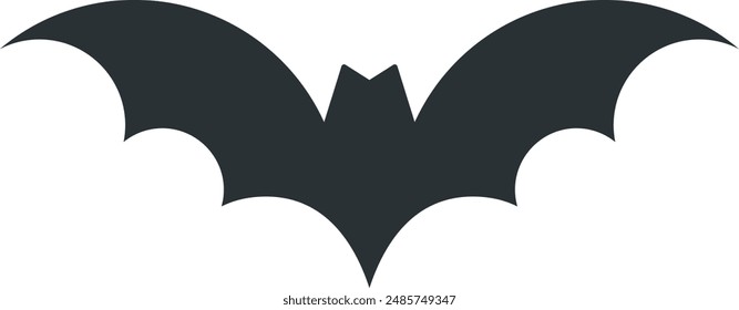 A striking vector of a bat in silhouette perfect for spooky invitations, or nature-themed designs.