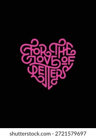 A striking vector heart graphic, representing deep passion, dedication, and selfless commitment to a cause.