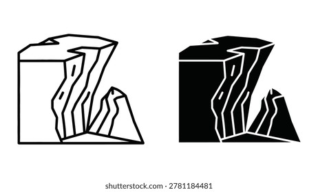 A striking vector illustration showing the contrast between fire flames and an iceberg in a minimalist style.