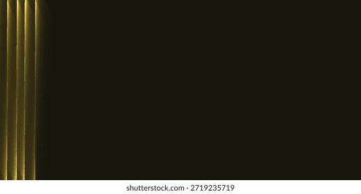 Un llamativo visual de líneas doradas de Vertical abstracta sobre un fondo profundo y oscuro, que ofrece una estética sofisticada y contemporánea adecuada para diversas aplicaciones de diseño.