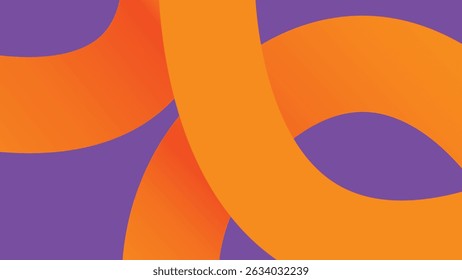 Striking visual design with looping orange ribbons on deep purple. Perfect for branding, digital projects, and bold backgrounds.