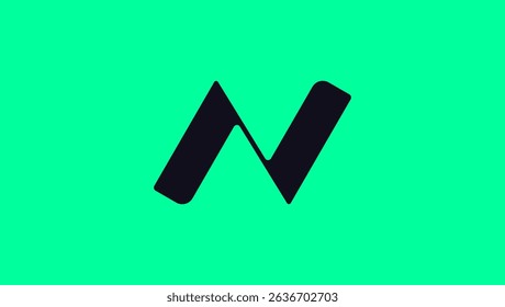 A striking visual featuring a stylized 'N' logo. The dark teal 'N' is set against a bright, spring green backdrop. The design is modern, minimalist, and easily recognizable.