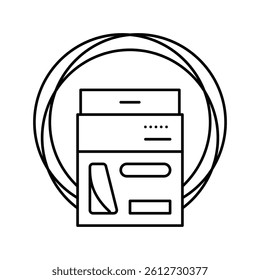 string badminton line icon vector. string badminton sign. isolated contour symbol black illustration