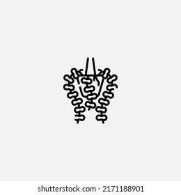 String of beads icon sign vector,Symbol, logo illustration for web and mobile