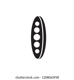 string bean icon vector. vegetable icon glyph style