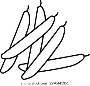 string bean bean vegetable food healthy Outline