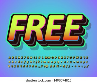 String bold colorful alphabet design