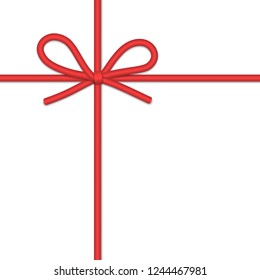 String bow with horizontal thin rope isolated