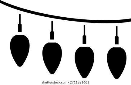 String of Christmas Lights Decoration Icon