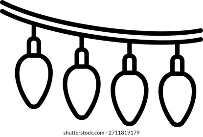 String of Christmas Lights Icon