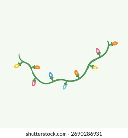 String of Christmas Lights Illustration
