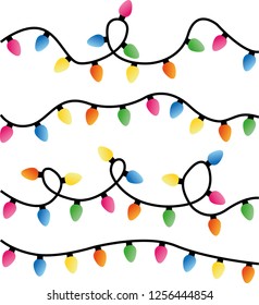 string of christmas lights vector illustration
