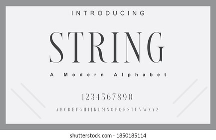 String font. Elegant alphabet letters font and number. Classic Copper Lettering Minimal Fashion Designs. Typography fonts regular uppercase. vector illustration