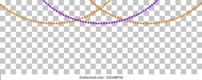 String garlands with balls , isolated on transparent background. Vector Illustration EPS10