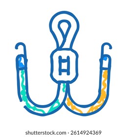 string for glasses doodle icon sketch vector. string for glasses sign. isolated symbol illustration