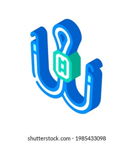 string for glasses isometric icon vector. string for glasses sign. isolated symbol illustration