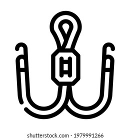string for glasses line icon vector. string for glasses sign. isolated contour symbol black illustration