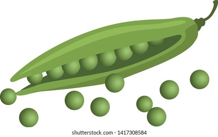 string of green peas vegetables food