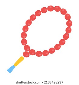 String of holy beads, rosary icon

