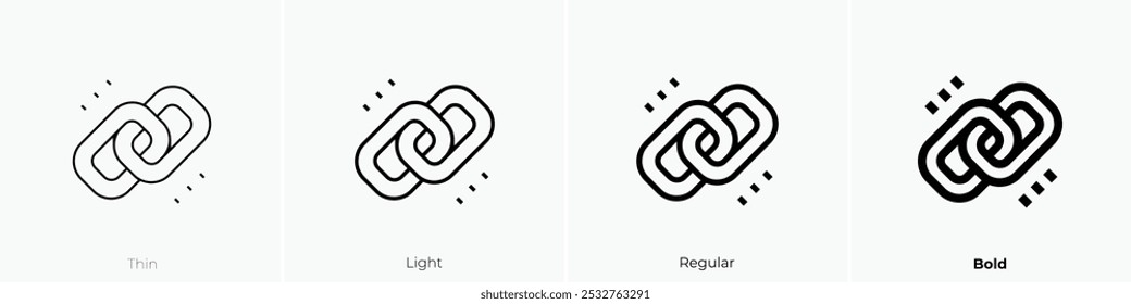 string icon. Thin, Light Regular And Bold style design isolated on white background