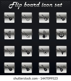 string instruments vector flip mechanical icons for user interface design
