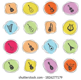 string instruments web icons for user interface design