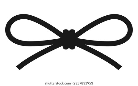 String knot Vektorsymbol einzeln auf weißem Hintergrund