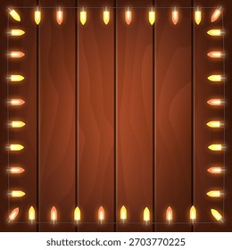 String lights. Christmas String Lights. Garland of light bulbs. Vector clipart
