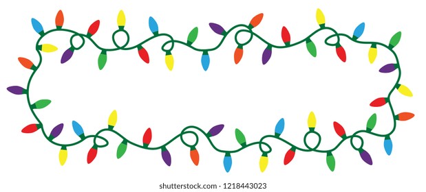 String lights. Party lights. Light effects. Glowing light bulbs   lights. Fun celebration for xmas, festive, happy new year, birthday,  bday. Vector red yellow green purple violet Orange gold. Garland