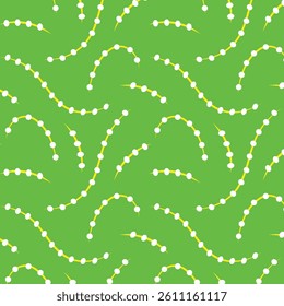 String lights seamless vector pattern