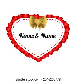A String of Little Hearts Forms a Big Heart.
Drawing design of a pair of red hearts. Can be used for glasses, mugs, invitations, decorations, sticker, etc.