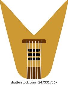 String Music Instrument Letter Alphabet Vector Element
